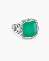 Albion® Ring in Sterling Silver with Lagoon Orchid and Diamonds, 15mm